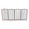 Pet Gate - Dog Gate for Doorways, Stairs or House - Freestanding, Folding, brown, Arc Wooden--Self-pick up is not supported.