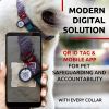 Reflective Cotton Dog Collar Eco Friendly Alt to Nylon Collar for Small Medium and Large Dogs Adjustable Male Female Dog Collar 14-23 inch Neck x 1 in