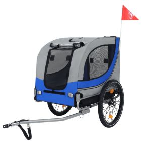 Large Folding Bike Trailer for Dogs â€“ 120LB Capacity All-Terrain Pet Carrier, Durable Steel Frame for Cycling, Jogging, Camping & Outdoor Adventures (Color: as Pic)