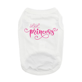 Lil Princess Dog Shirt (Color: White, size: 2X-Large)