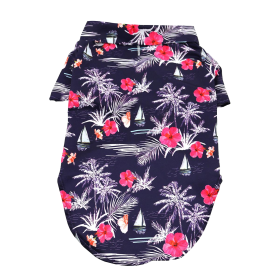 Hawaiian Camp Shirt (Color: Moonlight Sails, size: 2X-Large)
