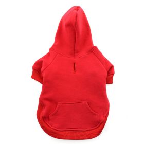 Flex-Fit Dog Hoodie (Color: Red, size: large)
