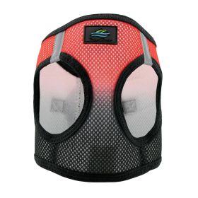 American River Choke Free Dog Harness Ombre Collection (Color: Midnight Red, size: small)